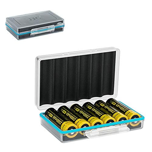 JJC 18650 Battery Organizer Hard Case Portable Carrying Organiser