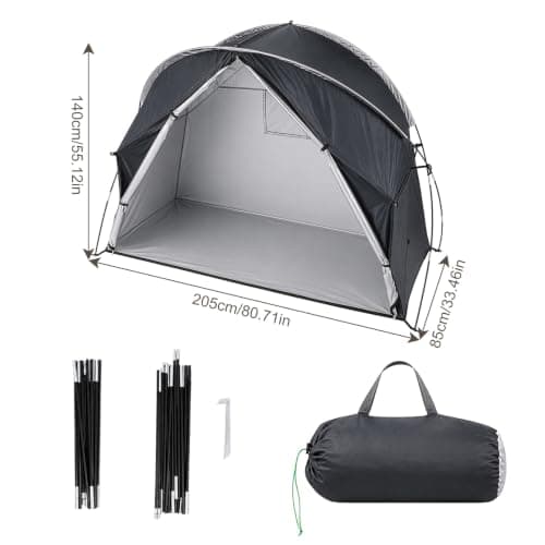 BREEZENEST Transparent Camping Tent, Portable Bubble Shelter with Zipper, Lightweight Outdoor Tent for Camping, Fishing & Cycling (Black) — view 6