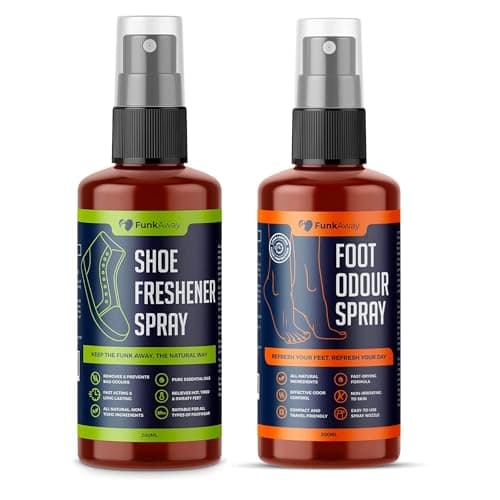 Shoe Freshener & Foot Deodorizer Spray Bundle (2x200ml) | Odor Eliminator for Smelly Shoes | Antibacterial Shoe Spray | Shoe Deodorizer & Odour Eliminator | Shoe Freshener & Deodoriser for Freshness