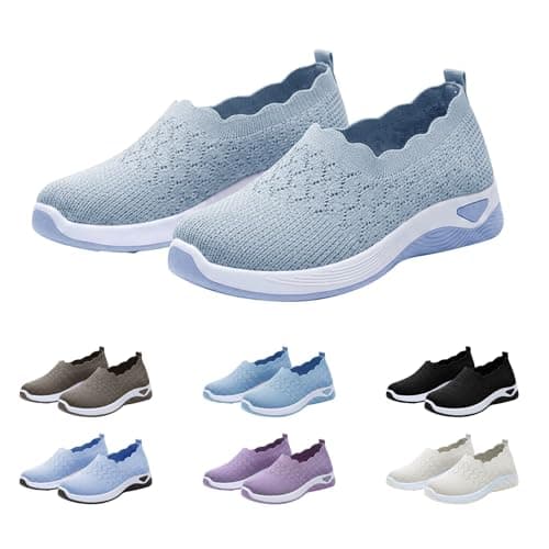 Womens Slip On Trainers Comfortable Walking Shoes Casual Sneakers — view 4