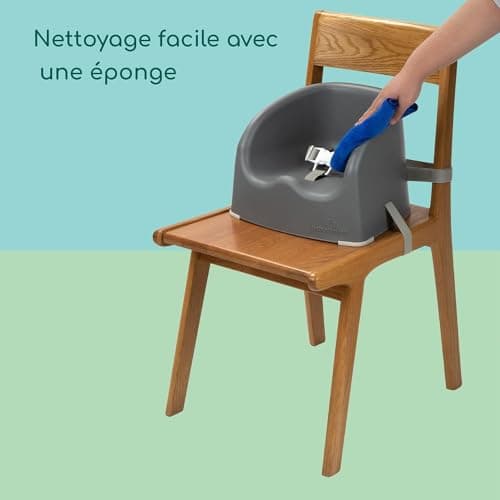 Bebeconfort Essential Booster, Booster Seat Dining Chair, Dining and Feeding Seat for Toddlers, Portable High Chair, High chair Seat, Lightweight, Easy to Clean, 6 months - 3 years, < 15kg, Warm Grey — view 3