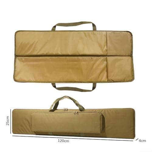 Zoegneer Waterproof Fishing Rod Bag 120cm Portable Short Model Tackle Storage Case with Shoulder Strap for Outdoor Travel Camping Black Green Khaki 600D PVC Oxford Fabric Large Ca(black) — view 4