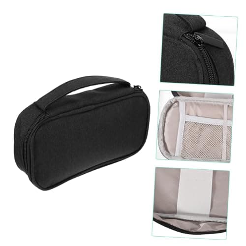 PAMINGONO Power Bank Pouch and USB Cable Organizer Case Zipper Made of Lightweight Wear-resistant Oxford Cloth, Portable Electronics Accessories Bag for Travel Charger and Data Cable Black — view 6