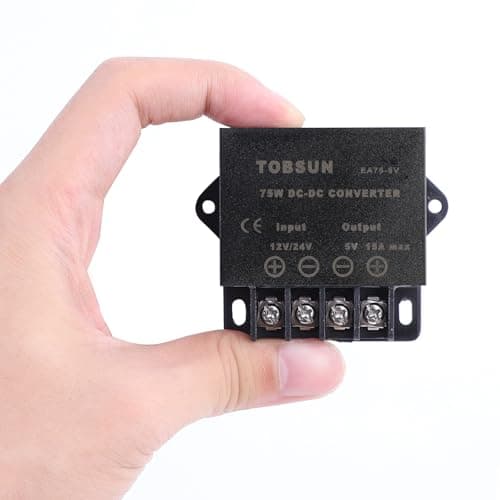 HOMELYLIFE DC 12V 24V to DC 5V 15A 75W Step Down Buck Converter Voltage Regulator Reducer Power Converter Mini Module Transformer — view 4