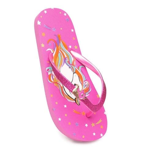A2Z 4 Kids Girls Unicorn - Flip Flop 2579 Unicorn Pink 2/3 UK