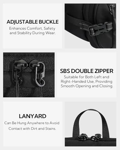 Waterfly 3L Large Bum Bag: RFID Blocking Anti-Theft Fanny Pack for Travel — view 6