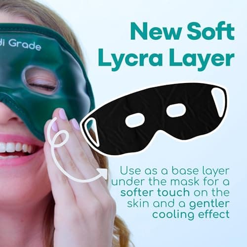 Medi Grade Cooling Eye Mask for Puffy Eyes, Reusable Cold Compress Gel Pads — view 3