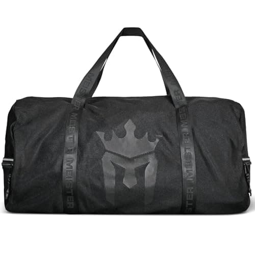 Meister Breathable Chain Mesh Duffel Gym Bag, V2.0 Black, X-Large 28"x15"x15", X-Large 28"x15"x15" — view 2