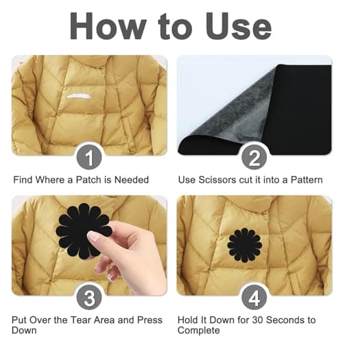 Skystuff 4pcs 10x20cm Nylon Repair Patch, Waterproof Self-Adhesive for Tent — view 4