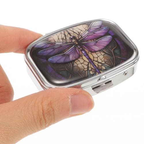Silver Iron Two-Grid Pill Box for Vitamins and Manicure Accessories — view 4