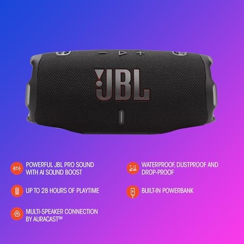 JBL Charge 6, Wireless Portable Bluetooth Speaker, Camouflage — view 6