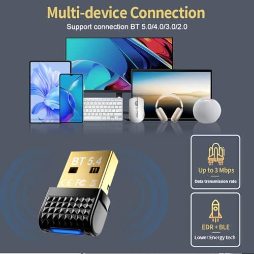 Bt 5.4 Adapter Wireless Bt Transmitter Receiver Plug And Play Wireless Dongle for Bt Keyboard/mouse/headphone/speaker — view 4
