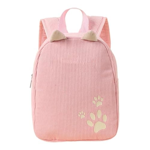 Personalised Backpack Kids Personalised Gifts with Name Embroidery Cat Ears Paw Print Lightweight Rucksack Bag Travel School Bag for Holiday,students, Camping & Back To School （Black, One Size — view 5