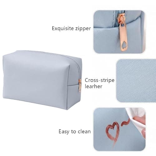 QEBSJSKL Small PU Wash Bag,Waterproof Travel Makeup Pouch for Women — view 3