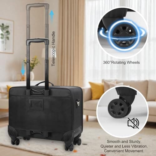 Relavel Rolling Makeup Train Case with Universal Wheels — view 5