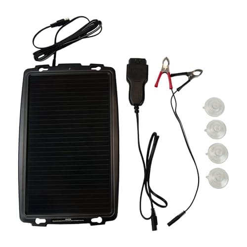AA 5060114614185 Solar-Powered Car Battery Charger, Black — view 4