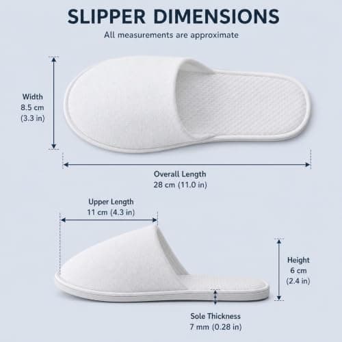 Ufyuayig Hotel Slippers Disposable Slippers, 5 Pairs Spa Slippers — view 3