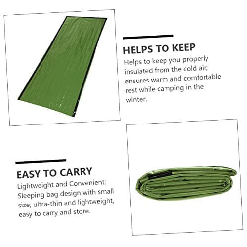 BESPORTBLE Disposable Emergency Hiking Lantern Survival Travel Bag Liners Heated Inflatable Kits Camping Sleeping Bags Thermal Aluminum Film — view 5