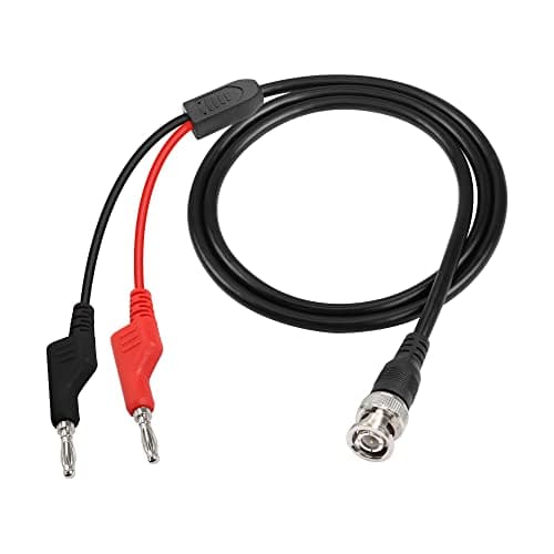 PNGKNYOCN 4.2Ft BNC Male to Stackable Dual Banana Plug Test Lead Coaxial Cable for Oscilloscope