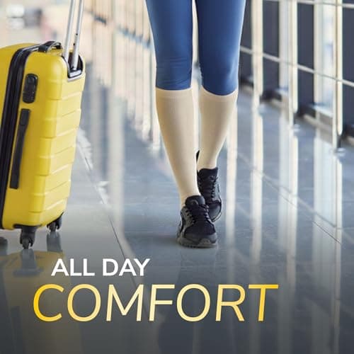 Dr. Scholl's Flight Socks - Clinically Proven Compression Socks for Flight Travel - Help Prevent Swollen Ankles and Deep Vein Thrombosis (DVT) - Sheer - Size 4-6, 1 Pair — view 6