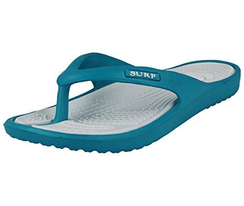 New Ladies Eva Toe Post Flip Flop Womens Pool Beach Slipper Water Proof Shoes (UK 3, Turquoise) — view 5