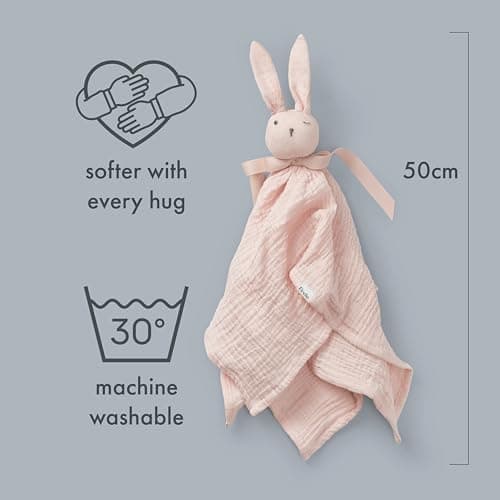 Elodie Details cozy Baby Comforter Cuddle Blanket Blinkie, essentials for Infant Babies and Toddlers, Newborn Gifts for Birthday Baby Shower in 100% Oeko-Tex Extra Soft Organic Cotton - Pink — view 2