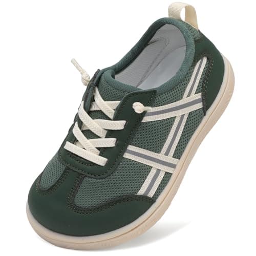 JOINFREE Toddler Kids Shoes Wide Toe Zero Drop Shoes Dark Green