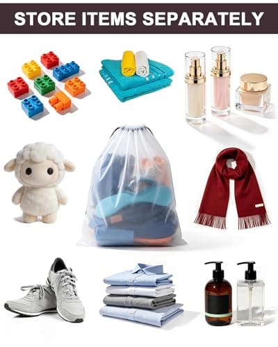 FitDA 8 Pack Shoe Bags for Travel,30 * 40CM Clear Drawstring Shoe Bags — view 6