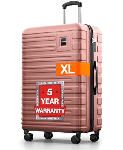 Travely Polycarbonate XL Suitcase Large 77cm - 158cm Linear Dimensions - 20kg Suitcase Including TSA Lock, Hard Shell, Travel Case