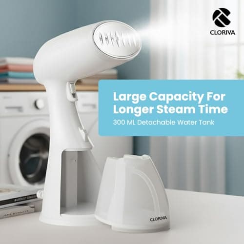 Clothes Steamer Handheld – Portable Travel Garment Steamer with 300ml Detachable Water Tank, Fast Heat-Up, Compact Wrinkle Remover for Clothes, Fabric & Curtains – Home, Office & Travel Use — view 4