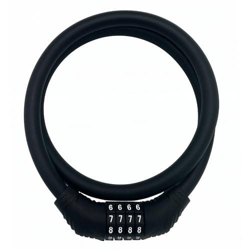 TIJAR Combination Bike Lock Cable, Heavy-Duty 4-Digit Resettable Code Lock | Anti-Theft Security with Alloy Core & Scratch-Proof Soft Plastic Cover | Water Proof Coating, Ideal for Bicycles & Gates — view 3