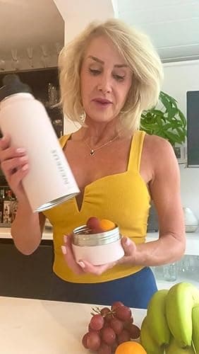 SYRENI NEREUS Water Bottle with hidden/secret compartment - thermal lined for hot and cold drinks (Seashell Pink) — view 5