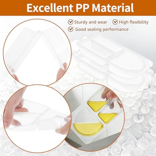 CBWERBB 9oz Reusable Snack Container with Lids,20/30 Pack 3 Compartment Large Capacity Condiment Portion Control Meal Prep Containers,Portable Sauce Snack Pots for School Go out Travel Party(20 Pack) — view 4