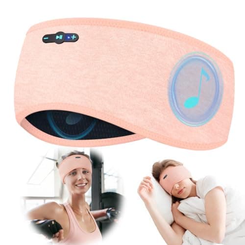 Veeniitosr Sleep Headphones Bluetooth 6.0 Headband (Light Pink)