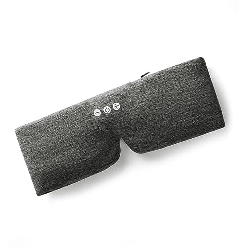 ALASKA BEAR Sleep Headphone Mask Bluetooth 5.2 HD Stereo Noise Reduction 3D Eye Mask for Sleeping Eye Contour Built-in Mask w/Thin Speakers Wireless Audio Sports Headgear(Gray)