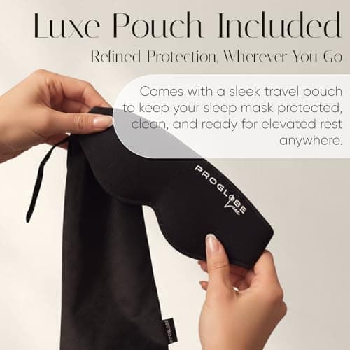 Proglobe Luxe Blackout Sleep Mask, Back and Side Sleepers, Black — view 5