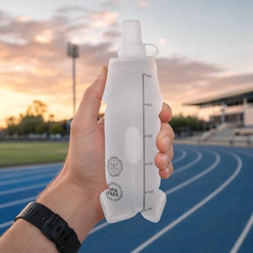 Waoferfio Leakproof Collapsible Water Bottle, 500ml Soft Flask for Running & Hiking, Bpa-Free Tpu Foldable Hydration Flask with Quick Flip Cap, Easy-Clean Wide Mouth, For Cycling, Gym, Travel — view 5
