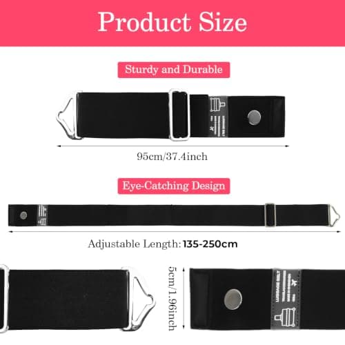 2-in-1 Luggage Straps Travel Belt for Carry On Bag — view 2