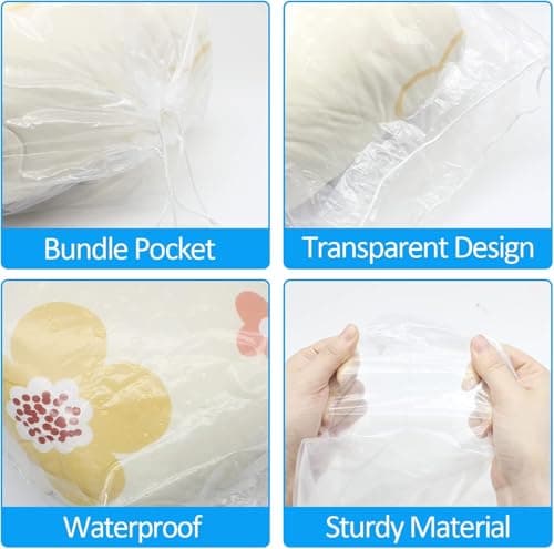 Belinlen 25 Pcs Clear Drawstring Travel Bag 45 x 61cm (18" x 24") — view 3