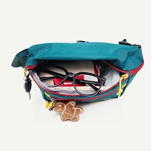 Ultralight Travel Bum Bag 2.5L, Large Water Resistant Waist Pack for Men & Women (Christmas Edition) — view 5