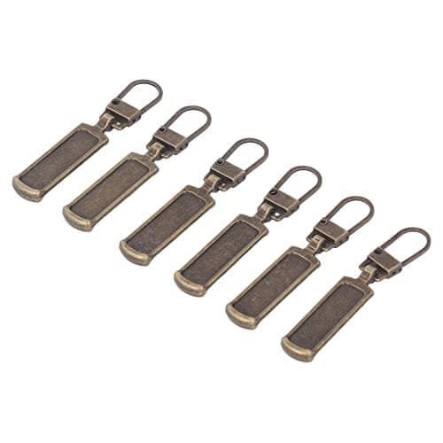 Multi-Purpose Replacement Zippers Kit, 6 Pack Antique Bronze Colored Zippers for Clothing Luggage Bags Backpacks Travel Gear Outdoor Adventures — view 4