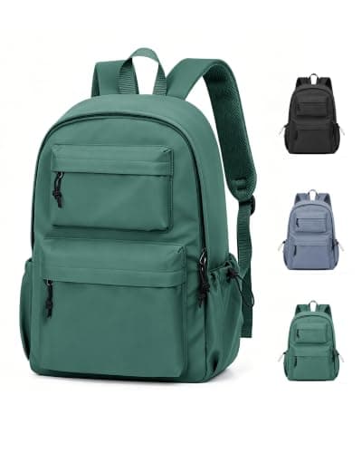 HYC00 School Backpack for Teens Secondary School Bag Girls Boys College Backpack Water Resistant 15.6” Laptop Backpacks for Women Men Anti Theft Rucksack Bags Work Bookbag Student Daypack,Army Green