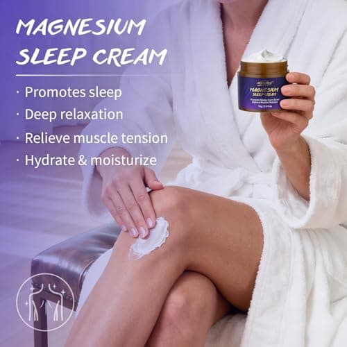 Lavender Sleep Set, Sweet Dream Sleep Gift - Sleep Spray, Magnesium Cream, Essential Oil, Epsom Salt, Eye Mask, Natural Lavender Essential Oil, Bath Kit, SPA Kit, Birthday Gift, Valentine's Day Gifts — view 5