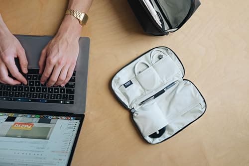 Moment Everything Tech Organizer - Regular - Black - Weatherproof Travel Pouch for Cables, Chargers & Accessories — view 4
