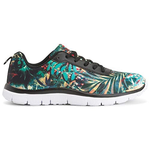 Get Fit Womens Walking Running Vibrant Floral Lightweight Yoga Trainers - Tropical - EU40/ UK7 - BS0248 — view 4