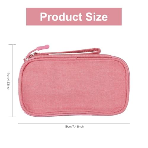 Hopzab Double Layered Digital Storage Bag, Electronics Accessories Organiser Bag,Travel Cable Organiser, Portable Electronics Accessories Organizeres, Small Gadget Cable Bag Pouch(Pink) — view 2