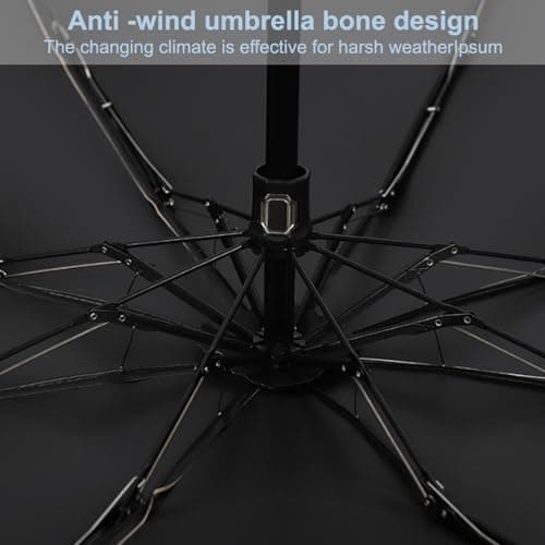 YZDZSW 6 Ribs Windproof Compact Umbrella, Small Umbrella for Handbag, Blue — view 5