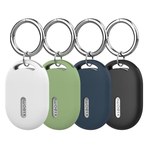 NEWZEROL 4-Pack Silicone Holder Case for Xiaomi Smart Tag with Keychain