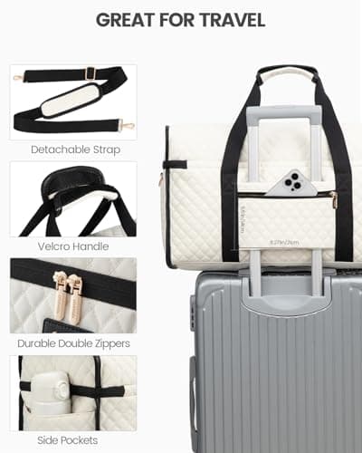 LOVEVOOK Travel Bags for Women, Large Opening Hospital Weekend Gym Bag — view 6