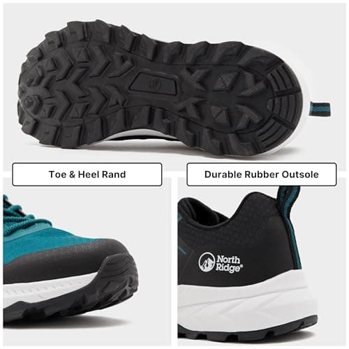 NORTH RIDGE Men’s NAS Trail Walking Shoe with Durable Ripstop Upper & High Traction Sole, Waterproof, Breathable (Blue, UK Footwear Size System, Adult, Men, Numeric, Medium, 9) — view 5